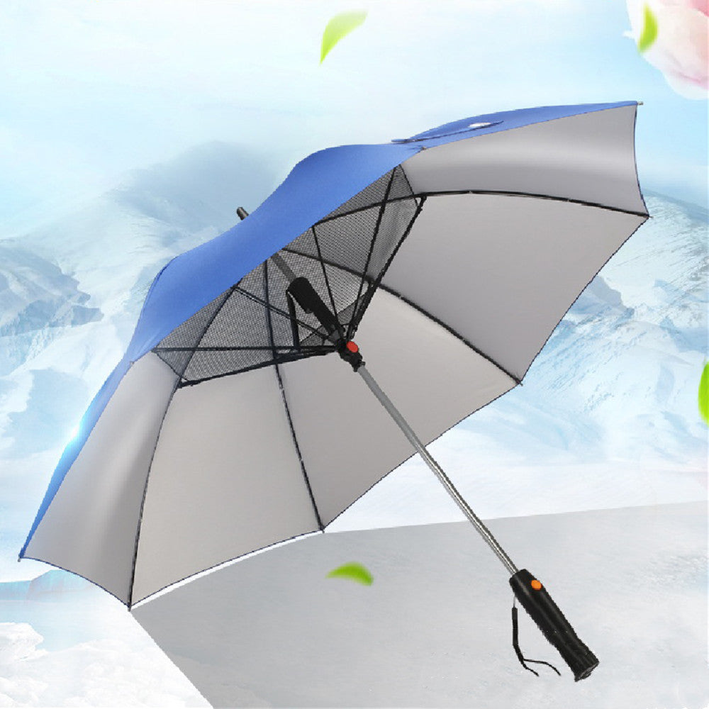 Cooling Spray Sun Umbrella With Fan And Sprinkler