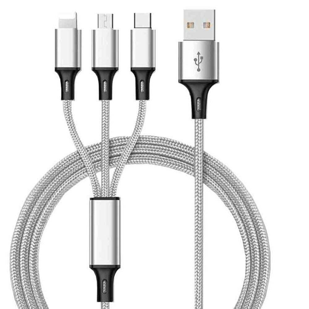 3-in-1 Charging Cable ( Lightning - USB C- Micro USB)