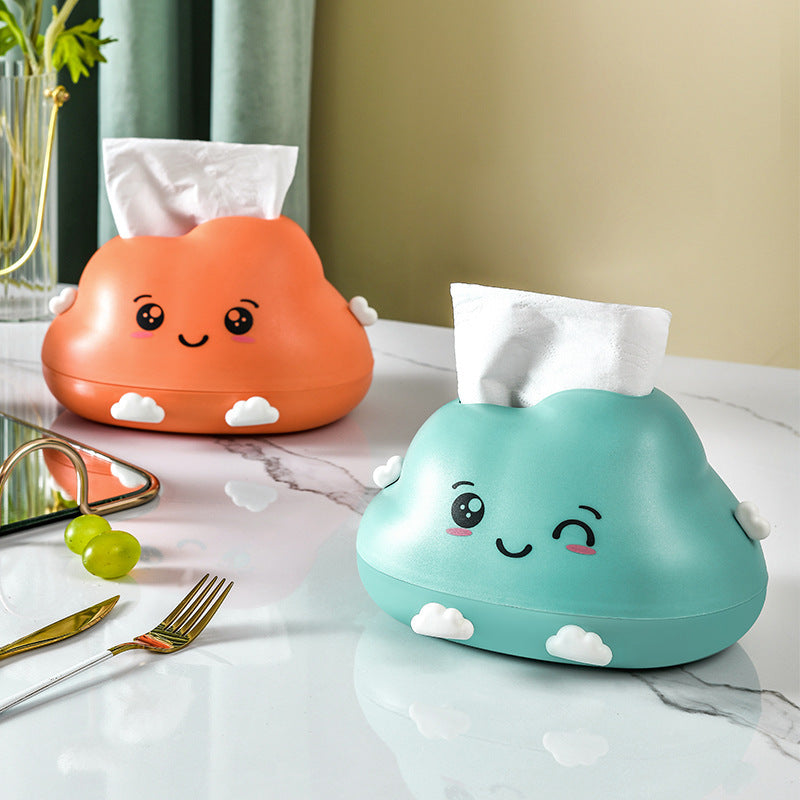 Creative Cartoon Clouds Plastic Paper Box Cute Tissue Box