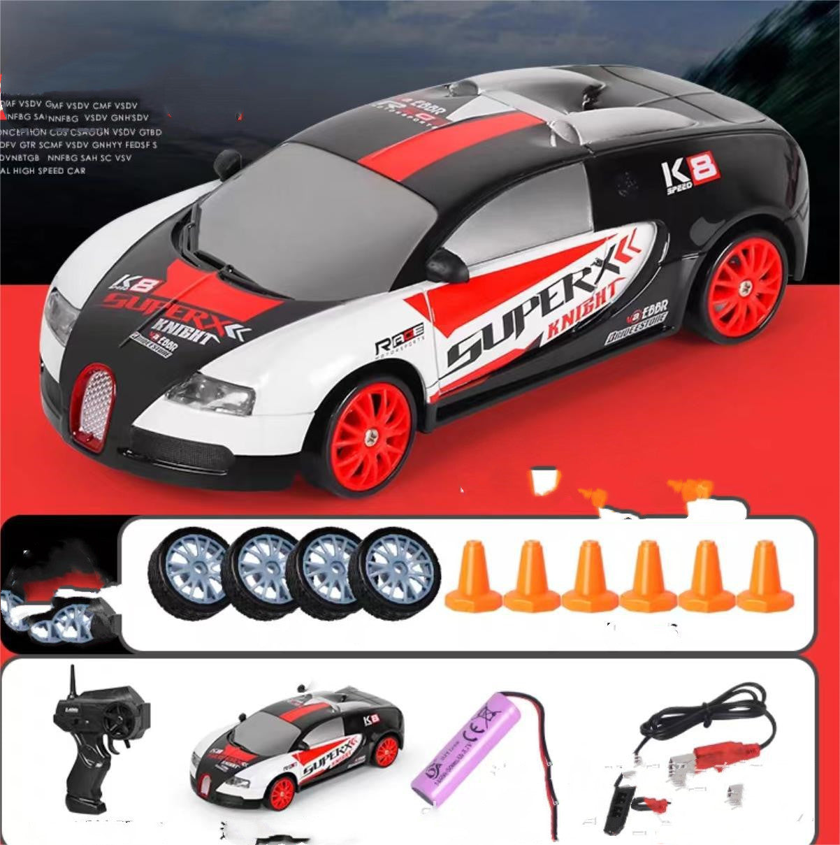 2.4G Drift RC Car - 4WD Remote Control GTR Model AE86