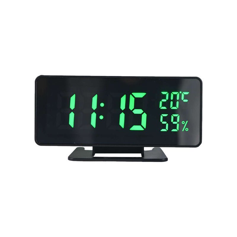 LED Alarm Clock with Mirror Display