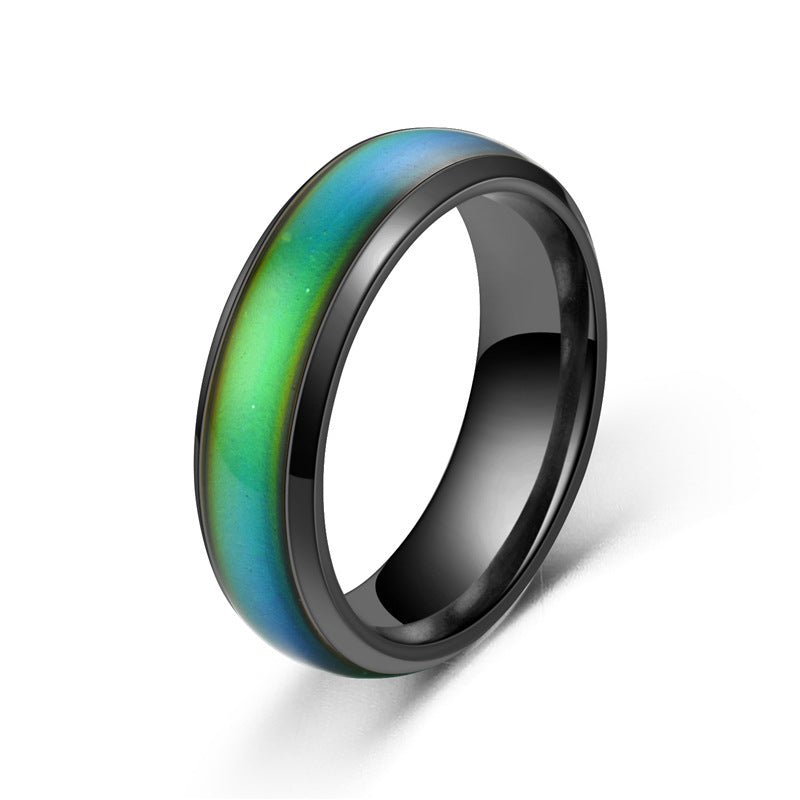 Temperature Sensitive Color Changing Wedding Band Mood Ring