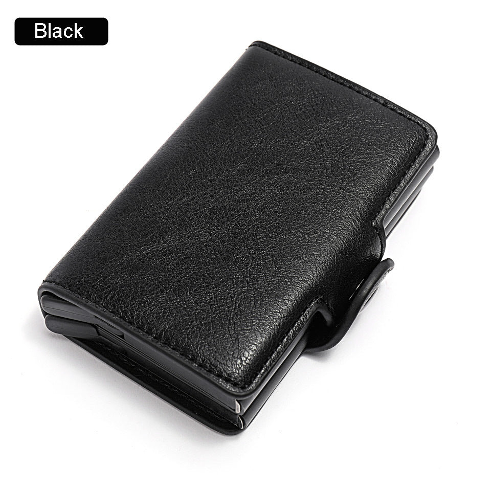 Rfid Wallet PU Crazy Horse Leather Credit Card ID Holder