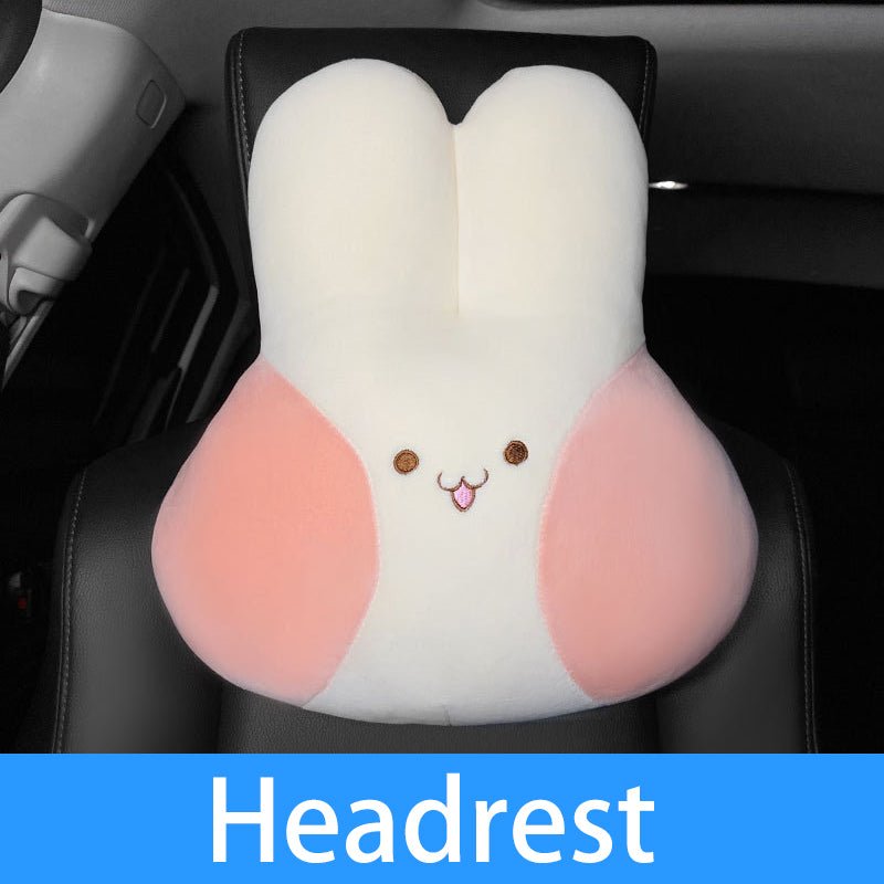 Car Headrest Rabbit Pillow Interior