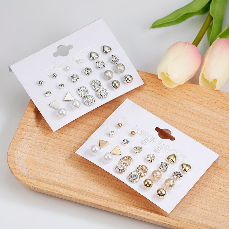 Crystal Pearl Earrings For Women