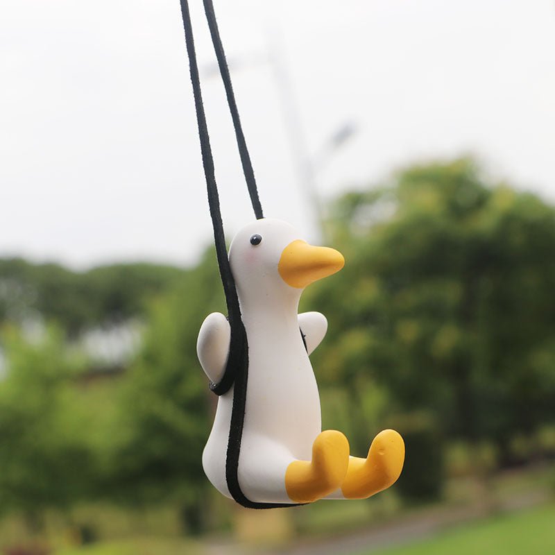 Cute Anime Car Swing Duck Pendant