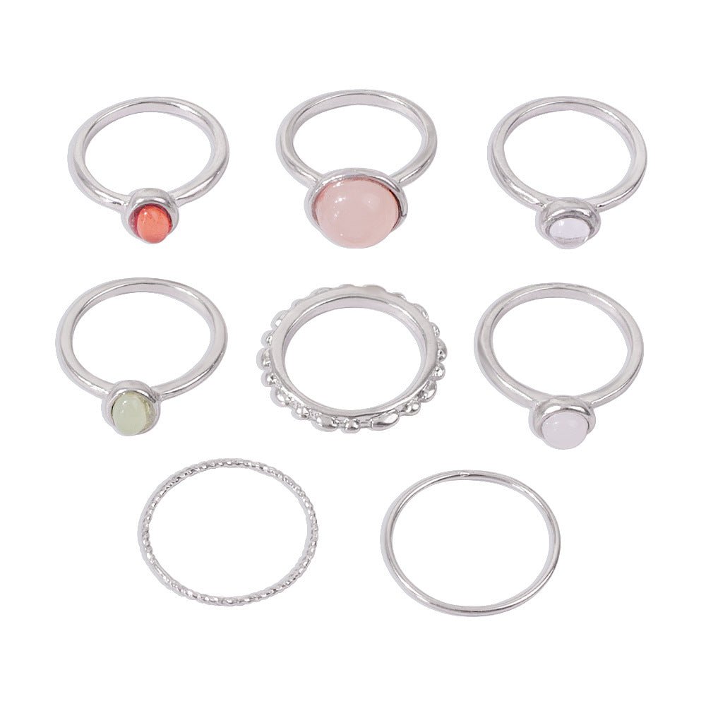 Colorful Stone Metalic Finger Rings